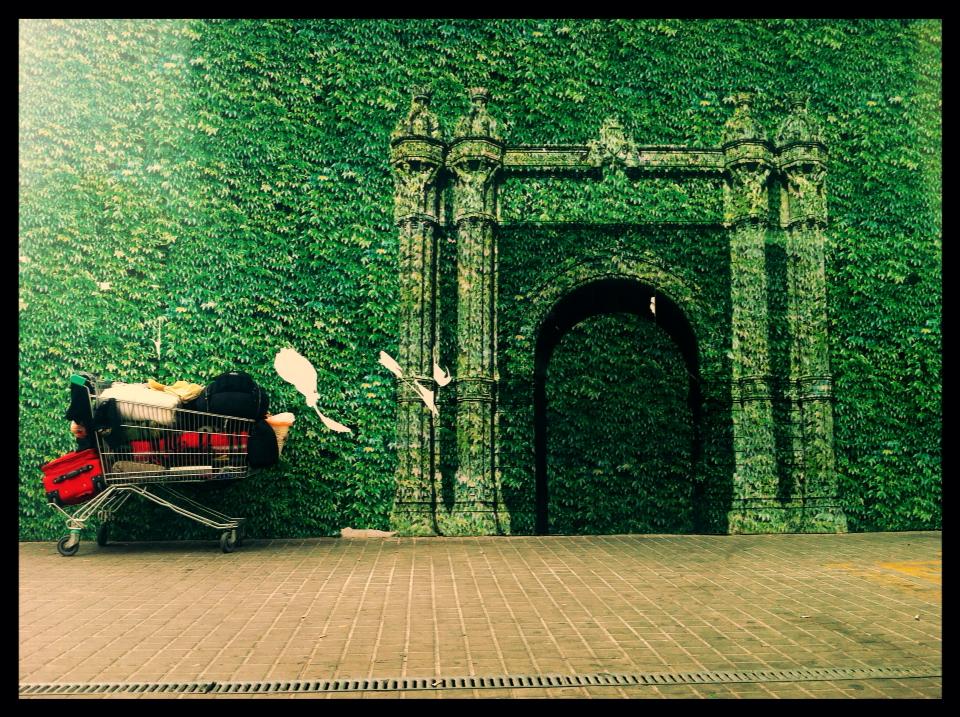 arc de triomf gravat a paret