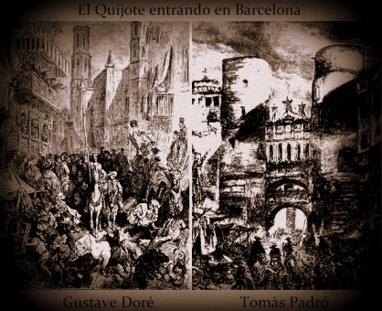El Quijote entrando en Barcelona